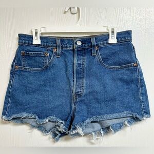 Levi’s 501 Cut Off Denim Jean Shorts Button Fly Size 30
